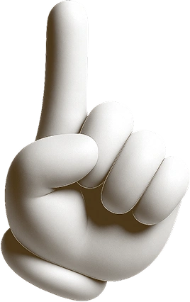 Image of a hand holding up one finger.